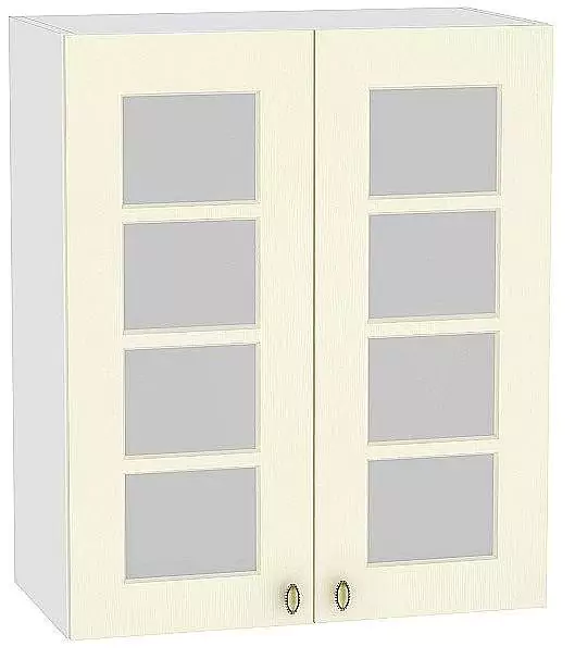 Шкаф верхний с 2-мя остекленными дверцами Прованс 920х600 Ваниль/Белый