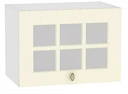 Шкаф верхний горизонтальный остекленный Прованс 500 Ваниль/Белый