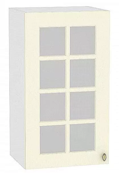 Шкаф верхний с 1-ой остекленной дверцей Прованс 720х400 Ваниль/Белый