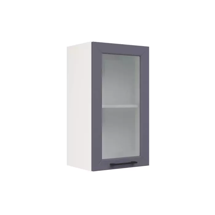 Шкаф верхний со стеклом ШВС 400 София Кёльн (софт маренго)