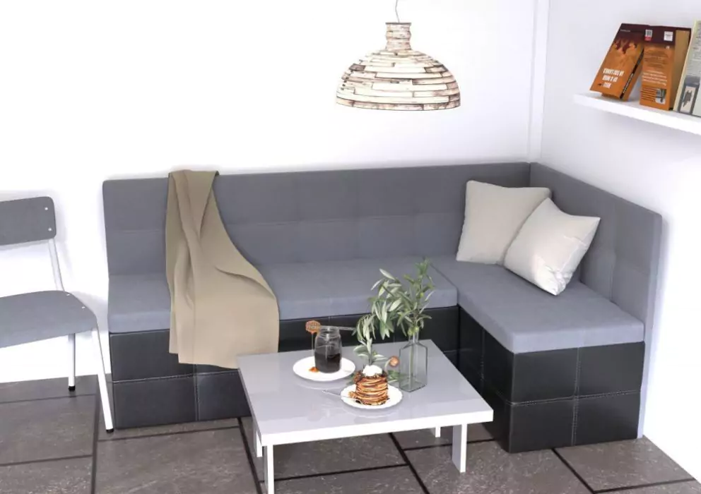 Угловой кухонный диван Домино (Токио) дизайн 5