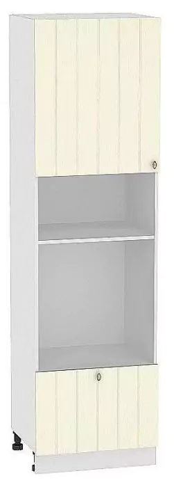 Шкаф пенал под бытовую технику с 1-ой дверцей и ящиком Прованс 606Н (для верхних шкафов высотой 920) Ваниль/Белый