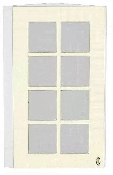 Шкаф верхний торцевой остекленный Прованс 720 Ваниль/Белый