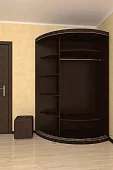 Радиусный шкаф-купе Мебелеф-15 Коричневый