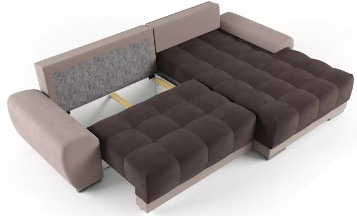 Угловой диван-кровать Пуэрто коричневый