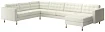 Кожаный диван полный угол Морабо, Белый