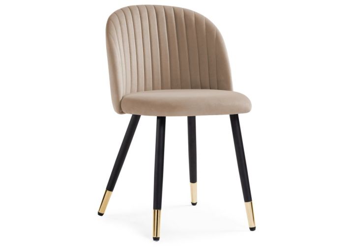 Стул Gabi dark beige / black / gold, Бежевый