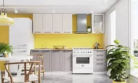 Модульная кухня Кёльн 1.6м (софт айвори/софт карамель) Бежевый 