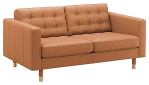 Прямой диван 2-местный Морабо Без механизма Оранжевый