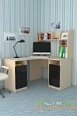 Компьютерный стол угловой Мебелеф-48 Бежевый 