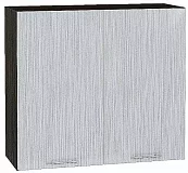 Шкаф верхний с 2-мя дверцами Валерия-М 720х800 Серый металлик дождь светлый/Венге