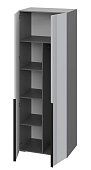 Шкаф распашной двухдверный Альмерия ШК-800 (серый графит/бархат серый) Серый
