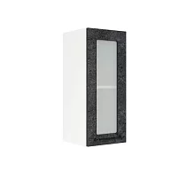 Шкаф верхний со стеклом ШВС 300 Нувель (бетон черный) 