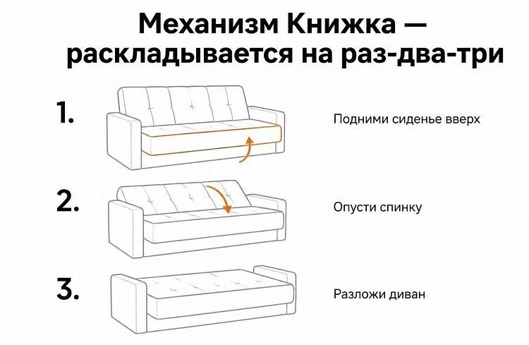 Прямой диван Тай, Серый