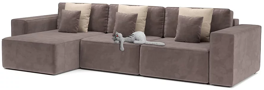 Угловой диван Фессалия, Коричневый