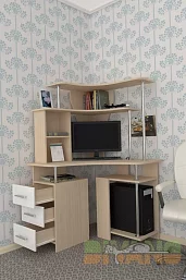 Компьютерный стол угловой Мебелеф-4 