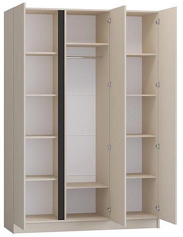 Шкаф распашной Корд 3-дверный 1.5 м (кашемир), Бежевый