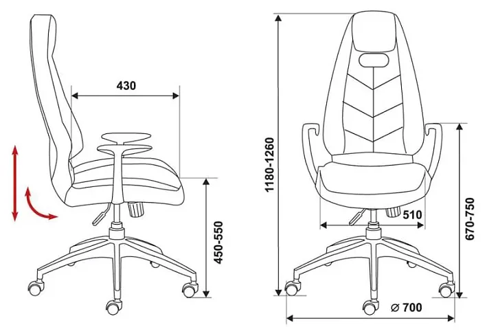 Кресло руководителя Бюрократ Zen дизайн 2, Коричневый