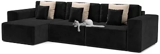 Угловой диван Фессалия Еврокнижка Черный 
