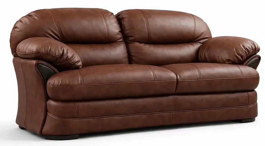 Прямой кожаный диван Ланкастер, Коричневый