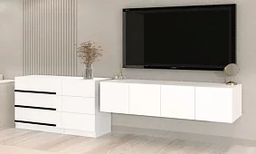 Комплект в гостиную Бастион 2.9 м Белый 