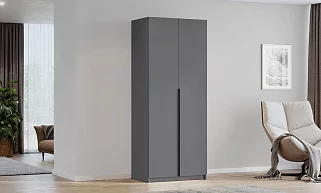 Шкаф двухдверный Берген ПРО ШК-800 (серый графит)