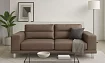 Прямой кожаный диван Рипозо (Лофт), Коричневый
