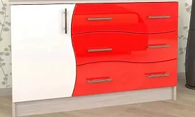 Комод Мебелеф-18 Красный 