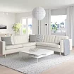 Кожаный угловой диван Морабо, Белый