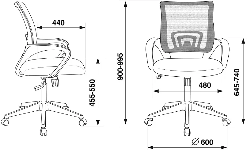 Кресло Сти-Ko44, Черный