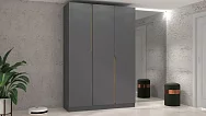 Шкаф распашной Гермес 3-дверный 1.5 м, графит