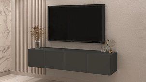 Тумба под ТВ Бастион 2.0 м Серый
