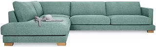 Угловой диван Плимут Еврокнижка Зеленый