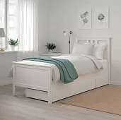 Каркас кровати с 2 ящиками ХЕМНЕС Кровати без механизма Белый 
