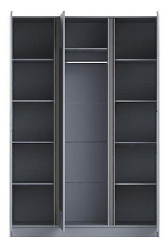 Шкаф распашной Рондело виз 3-дверный с зеркалом 1.5 м, Серый