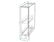 Шкаф нижний ШНБ 200 Норд (софт маренго)