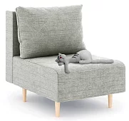 Кресло Милли без локтей Без механизма Серый